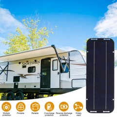 60W Solar Panel 12V Trickle Charger Battery Charger Kit Maintainer Boat Car RV