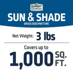 Expert Gardener Sun and Shade Southern Grass Seed Mix for Sun to Partial Shade