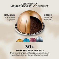 Nespresso Capsules Vertuo Double Espresso Variety Pack, 30-Count Brews 2.7oz