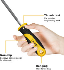 8″ Round Metal File Carbon Steel Rat Tail File Tool Sharpener For Wood Metal