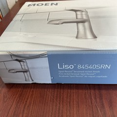 NEW Moen Liso Single Handle Bathroom Faucet 84540SRN Brushed Nickel Finish B77