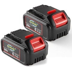 2Pack 6 AH Lithium Ion Battery For DeWalt 20V 20 Volt Max DCB206-2 DCB205 DCB204