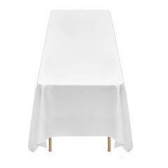 Uimoso 90×132 Inch White Rectangular Tablecloth for Weddings, Parties, 6 Pack