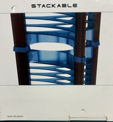 Vintage Atlantic DVD Game Blu-Ray Storage Rack Tower Holds 32 Discs 26.5” Tall