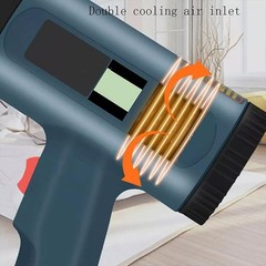 2500W Electric Heat Gun with LCD Display, Dual Temperature Control+4 Nozzles