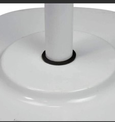 California Umbrella Patio Umbrella Base 19.75 in. Sturdy Weighted Concrete White