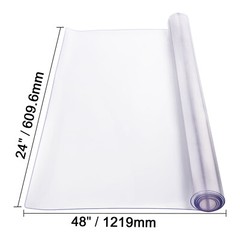 VEVOR PVC Table Protector 24×48 Inch Clear Plastic Desk Protector 2.0mm Thick