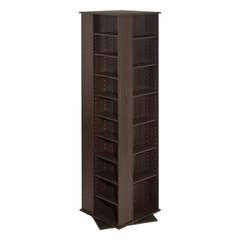 Uimoso Media Storage Cabinet CD Rack Tower with 34 Compartments in Brown