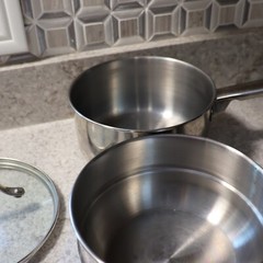 Endurance Stainless Steel Double Boiler Pot with Glass Lid, Pre-owned