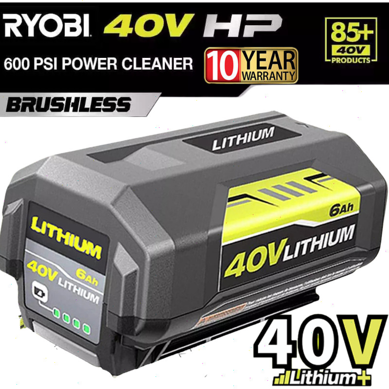 1~6PACK 8.0Ah Battery 40 Volt for Ryobi 40V Lithium OP40602 Battery with LED
