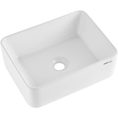 VEVOR Modern Ceramic Vessel Sink 16″ x 12″ Bathroom Vanity Bowl Countertop White