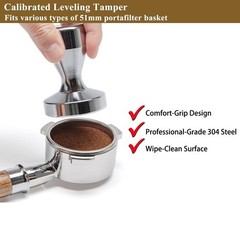 51mm Espresso Tamper Espresso Accessories Kit: Espresso Tamper Set, Coffee Ta…