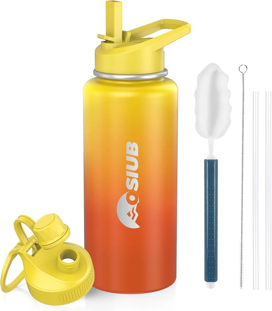 Insulated Water Bottle 32 Oz, Triple Wall Vacuum Stainless Steel(Cold for 48 Hrs