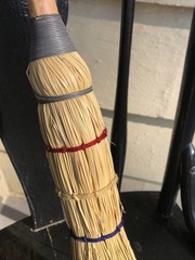 Handmade High Quality Fox Tail Broom (31” Long, Wooden Handle) PA Amish Made