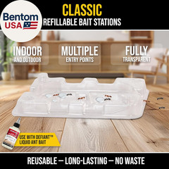 DEFIANT Reusable Ant Traps Indoor Refill (16 Pack) – Effective Liquid Ant Killer