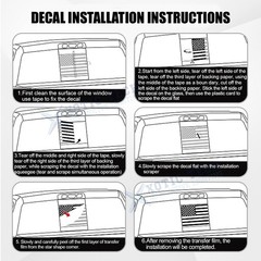 Middle Window Amercian Flag Decal With Cross Fits Jeep Gladiator 2018-2026