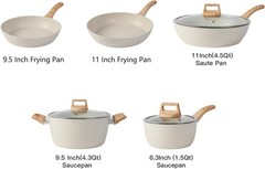 16PCS Pots and Pans Set Non Stick Cookware Set Nonstick with Cooking Set