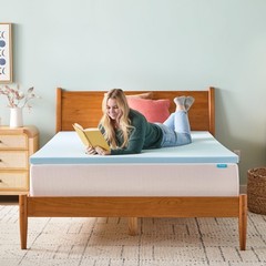 LINENSPA Memory Foam Mattress Topper – 2 Inch Gel Infused Memory Foam – Plush