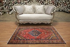 Vibrant Tribal Area Rug 4×6 Handmade Wool Geometric Pattern Carpet for Any Room