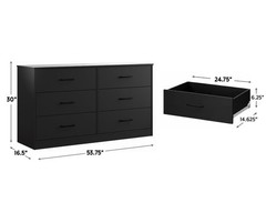 New Mainstays Ardent 6 Drawer Dresser, 53.75″ Wide, White