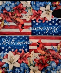 Magnetic Patriotic Cardinal Mailbox Cover – 4th of July / anytime ( 21″ x 18″)