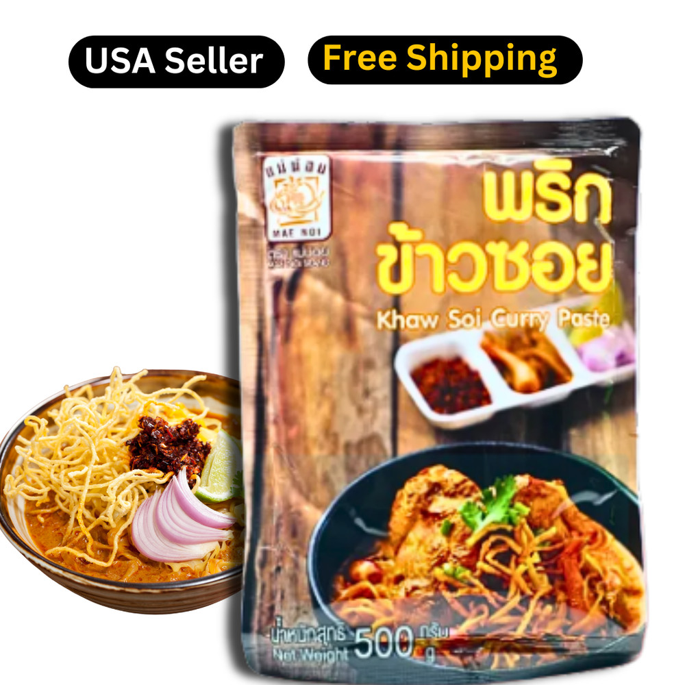 500G. MAE NOI – KHAW SOI CURRY PASTE – NORTHERN THAI FOOD พริกข้าวซอย