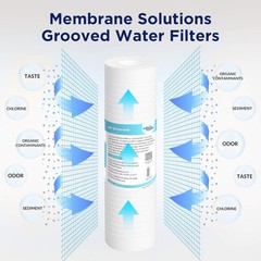 1 / 5 / 0.5 Micron 10″x2.5″ Grooved Sediment Water Filter RO Cartridge 1-25 Pack