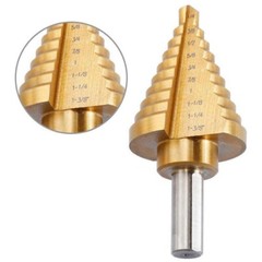 Step Drill Bit 1/4″-1-3/8″ Straight Flute HSS Titanium Metal Hole Drilling B224