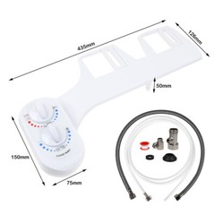 Bidet Fresh Water Spray Kit Non Electric Toilet Seat Attachment Hot Cold Wash