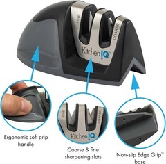 2 Stages Knife Sharpener PROFESSIONAL CHEF GRADE SYSTEM Tool Ceramic Tungsten