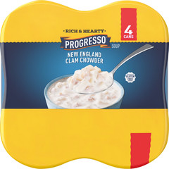 Progresso Rich & Hearty, New England Clam Chowder Soup, 18.5 oz., 4 Pack….