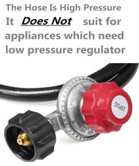 5′ LP Propane Gas Regulator Set Propane 0-20 PSI Adjustable Regulator QCC1/Type1