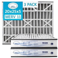 Trion Air Bear 259112-102 (3 Pack) Pleated Furnace Air Filter 20″x25″x5″ MERV 11