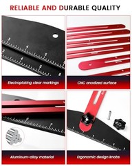 Stair Tread Template Tool, Aluminum Stair Tread Tool, Large 1 Red and Black