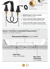 Paalos Wide-spread Bathtub Faucet Oil Rubbed Bronze