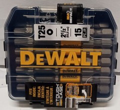 DeWalt Max 15 Piece Impact Power Bits 2 1/2″ T25………………………..4F