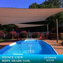 Ifenceview Brown 15’x15′-15’x48′ Rectangle Sun Shade Sail Patio Canopy Awning 48