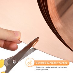 Copper Sheet Roll 11ft x 5.9″ Pure Copper Strip Copper Flashing Metal Foil Plate