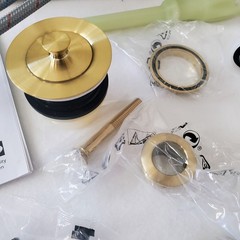 IKEA RUNSKAR Sink Faucet Brass Color 2 Handle 704.957.38 Open / Unused Complete