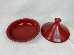 Emile Henry Flame Red Large Tagine 12.5″ Wide France Moroccan