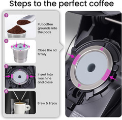 2 Pack K Cup Reusable Coffee Pods for Keurig: Stainless Steel Refillable K Cup –