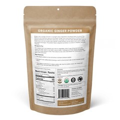 Organic Ground Ginger Powder (4 OZ) Pure and Raw Ginger Powder for Beverages