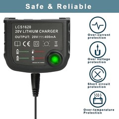 2 Pack 20V MAX 3.0Ah Battery and Charger Combo for BLACK+DECKER 20V Batteries