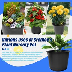 1 / 2 /3/5/7/10/15/20 Gallon Plastic Nursery Pots Garden Plant Flower Pot