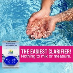 Lo-Chlor Miraclear Pool Clarifier – 30 Days Crystal Clear Water, 2.8 Oz Tablet