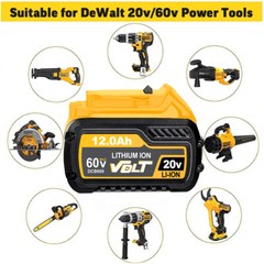 12.0Ah For DEWALT FLEXVOLT DCB609 20V/60V MAX Lithium-lon Battery DCB606 DCB612