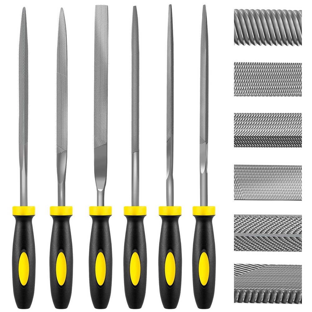 6 Piece Metal File Set – 4-inch,Carbon Steel Files for Metal, Wood Jewelry |…