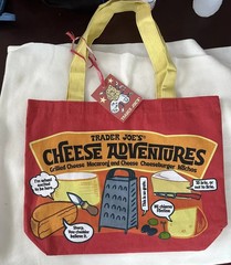 Trader Joe’s NEW Cheese Adventures reusable canvas shopping bag/tote NWT