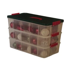 54 Ornament 3 Tier Storage Case 19.3 in x 12.9 in x 10.3 in