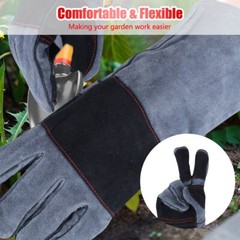 Rose Gloves Gardening Long Cactus Thorn Puncture proof Leather Sleeve Protector